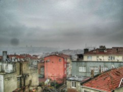 Overcast Istanbul from the city walls