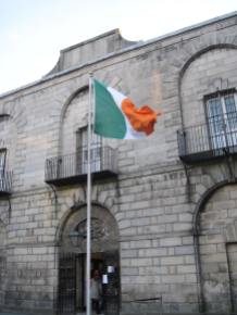 Irish flag outside the jail