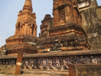 Nice carvings at the base of the chedi