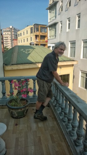 Wayne enjoys another balcony